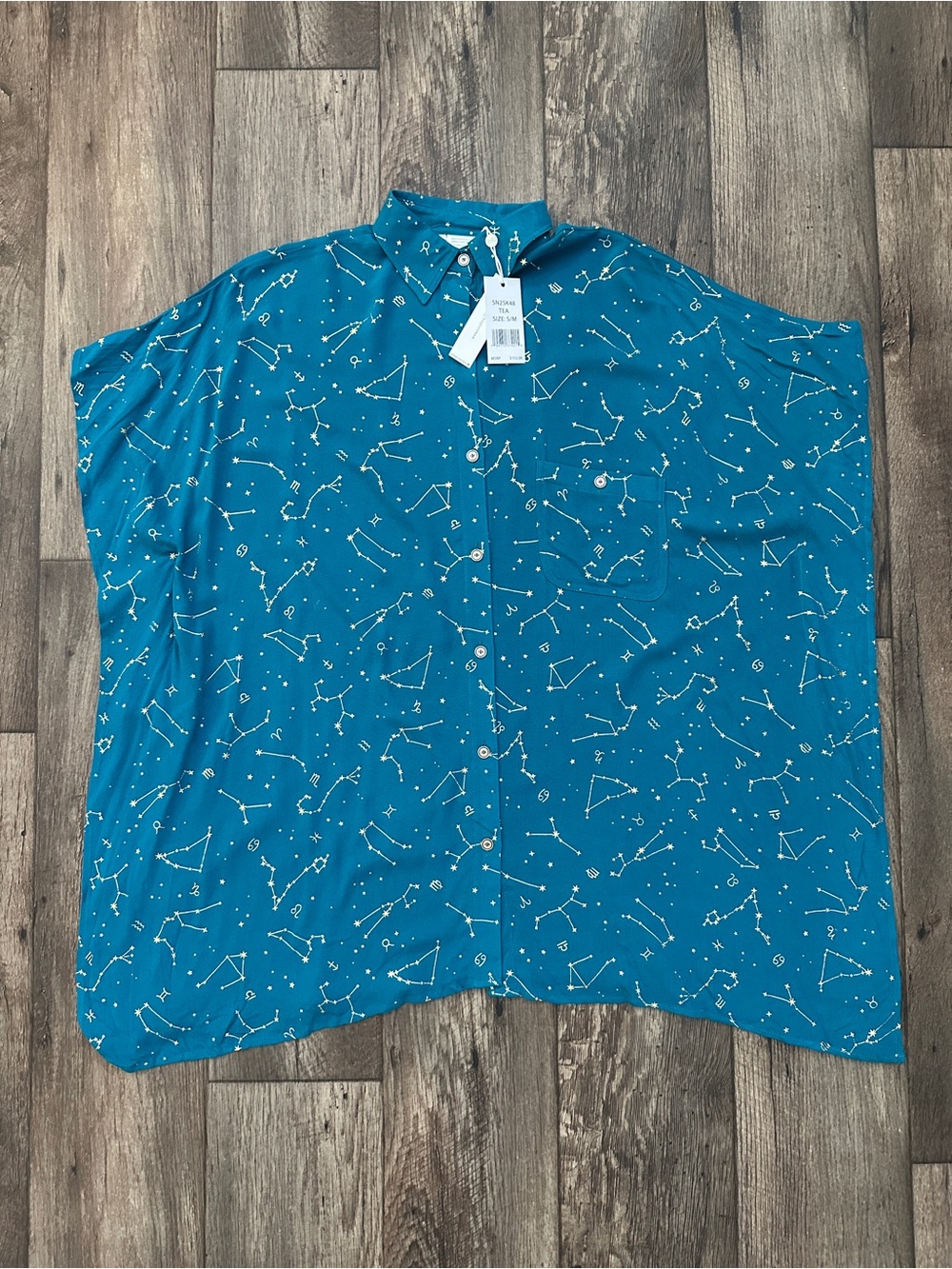 Sunshine79 Beach Resort Zodiac Coverup Button Down Women’s Size S/M